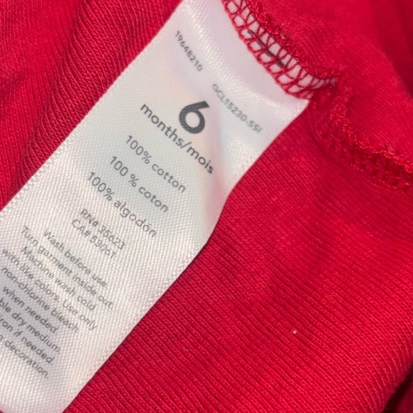 Carter's Candy Cane Heart Red zip up one piece - Picture 4 of 4